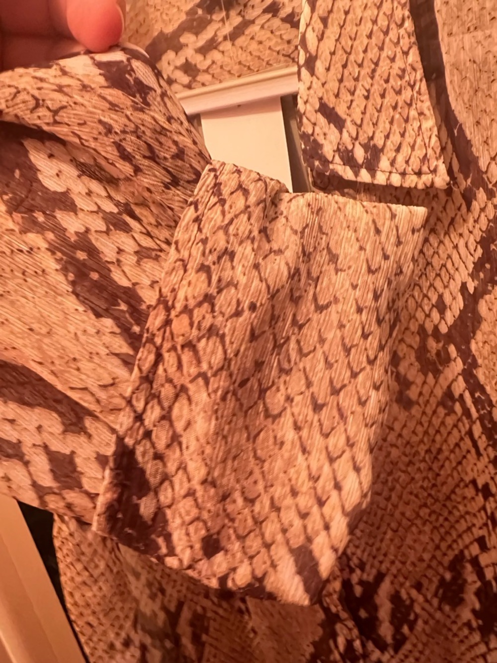 H&M Snake Print Blouse - Brown and Black XL - Picture 5 of 7